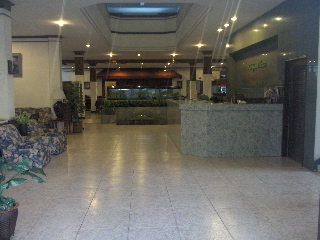 reception desk and lobby