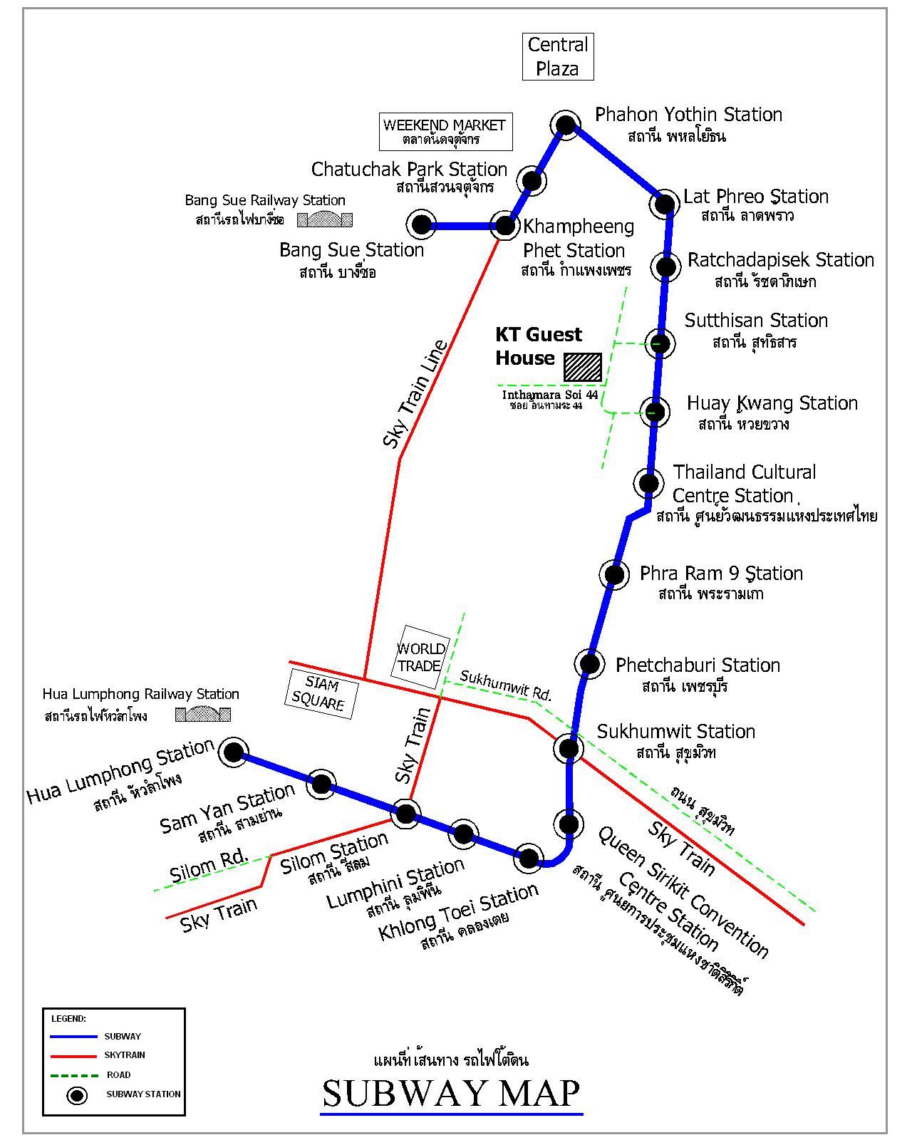 Map of Bangkok Subway
